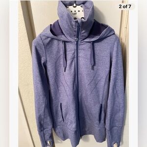 lululemon scuba hoodie high neck jacket sz 6